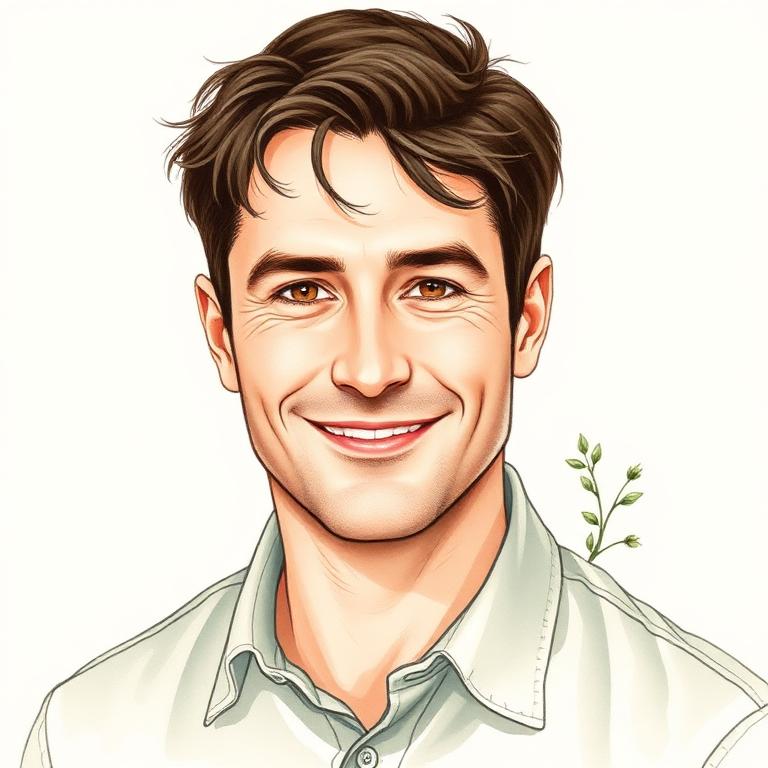 Stylized portrait of Adam Grant