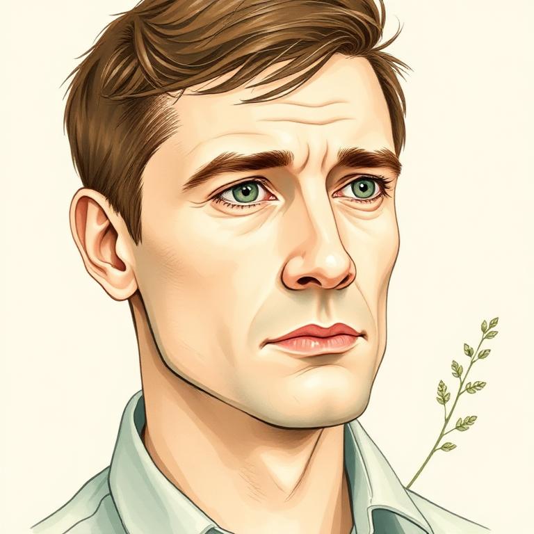 Stylized portrait of Cal Newport