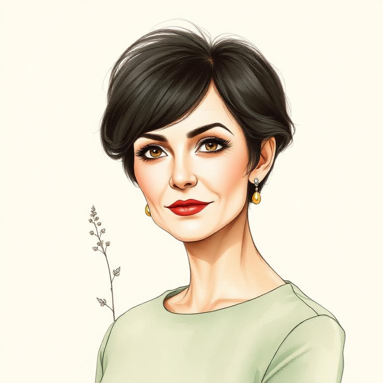 Stylized portrait of Esther Perel