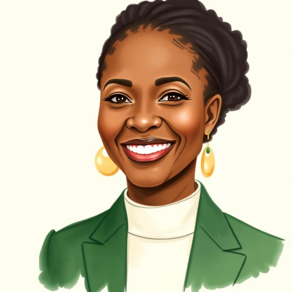 Stylized portrait of Modupe Akinola
