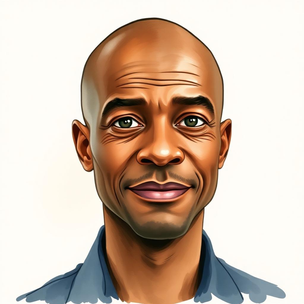Stylized portrait of Resmaa Menakem
